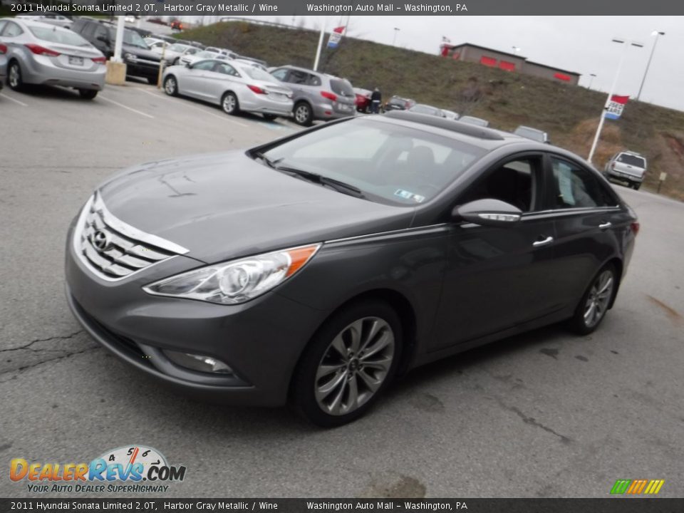 2011 Hyundai Sonata Limited 2.0T Harbor Gray Metallic / Wine Photo #5