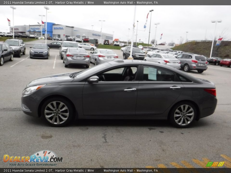 2011 Hyundai Sonata Limited 2.0T Harbor Gray Metallic / Wine Photo #6