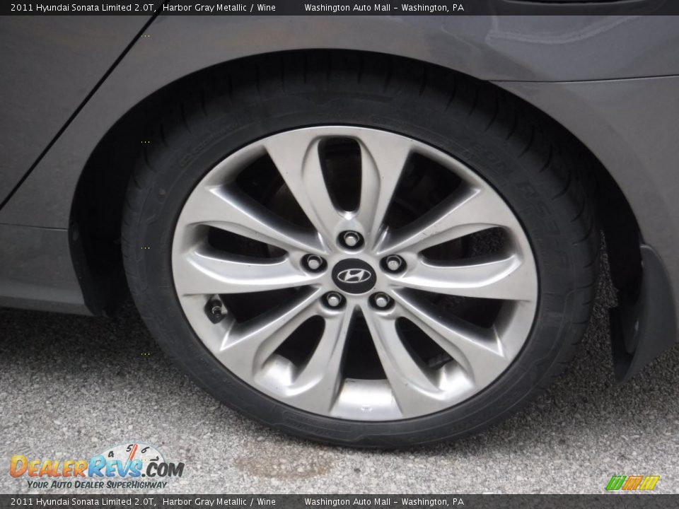 2011 Hyundai Sonata Limited 2.0T Harbor Gray Metallic / Wine Photo #7