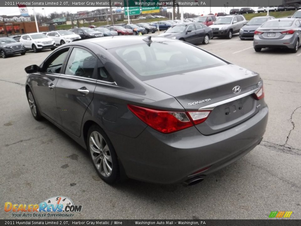 2011 Hyundai Sonata Limited 2.0T Harbor Gray Metallic / Wine Photo #8