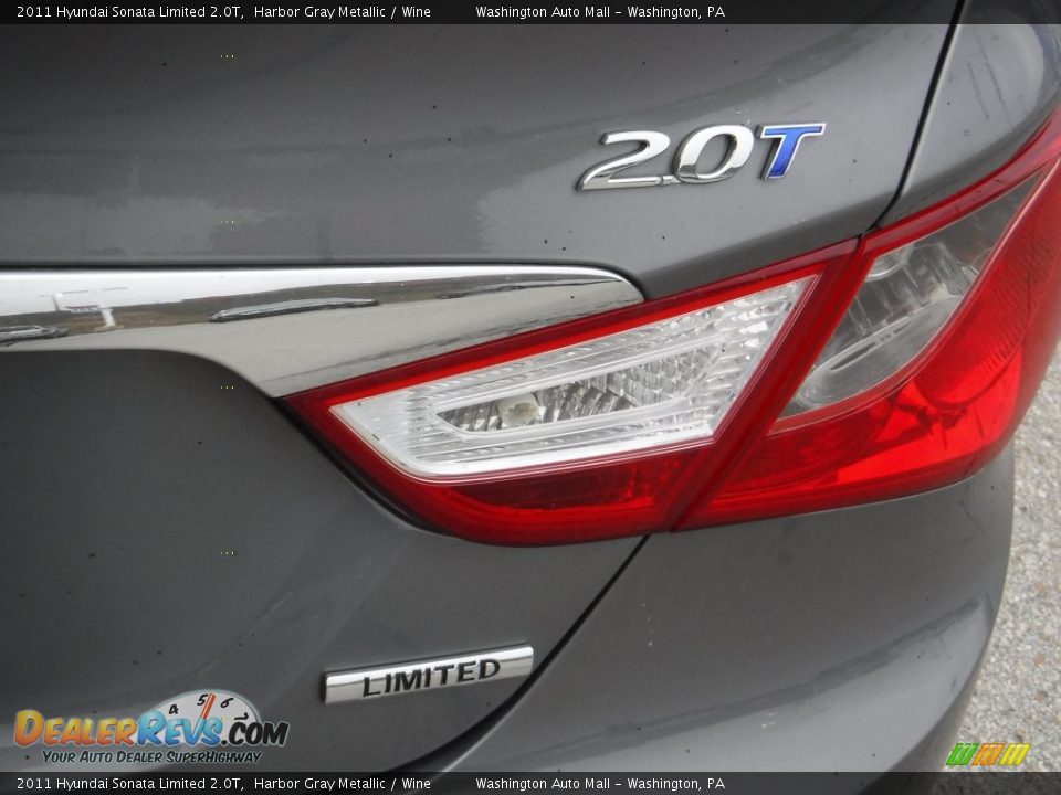 2011 Hyundai Sonata Limited 2.0T Harbor Gray Metallic / Wine Photo #10