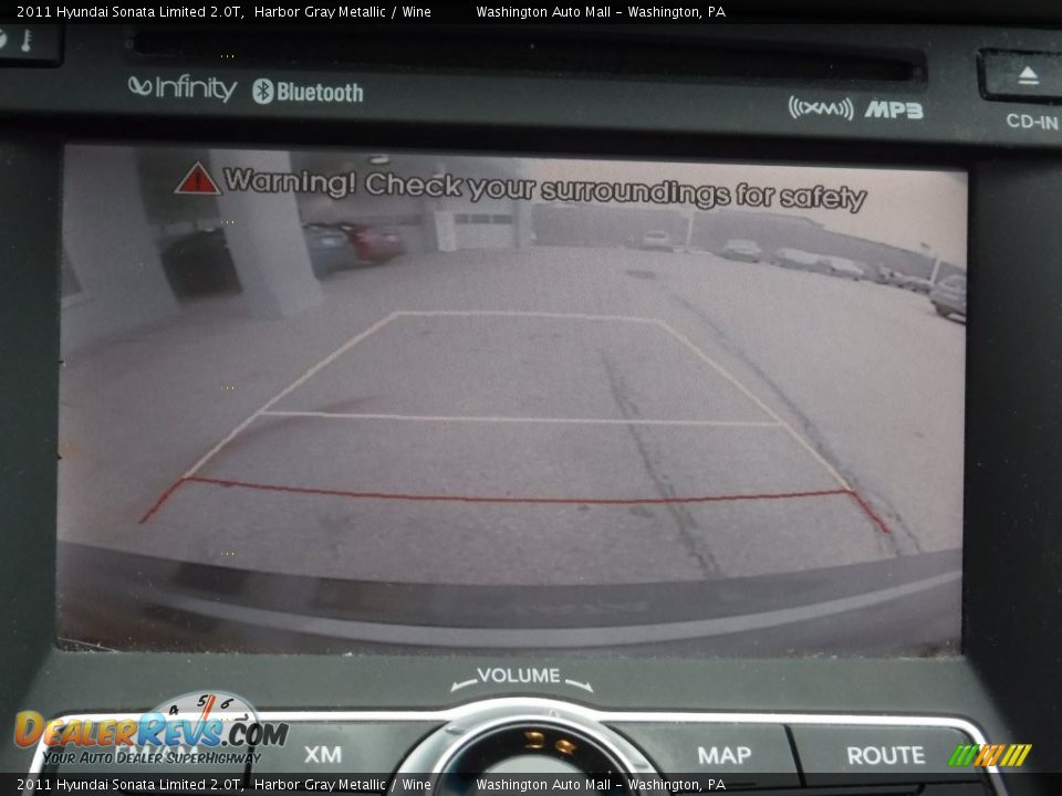 2011 Hyundai Sonata Limited 2.0T Harbor Gray Metallic / Wine Photo #16