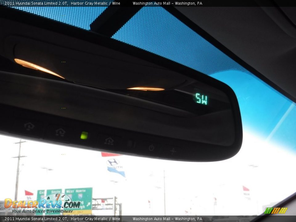 2011 Hyundai Sonata Limited 2.0T Harbor Gray Metallic / Wine Photo #17