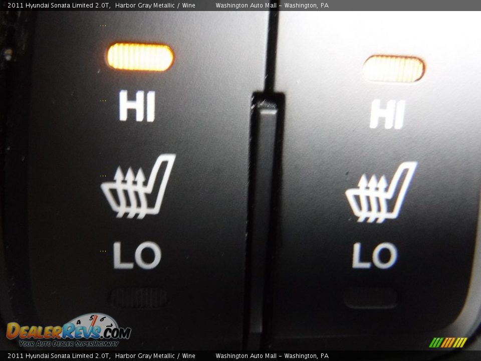 2011 Hyundai Sonata Limited 2.0T Harbor Gray Metallic / Wine Photo #19