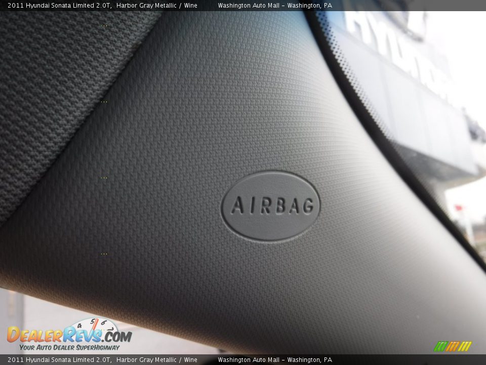 2011 Hyundai Sonata Limited 2.0T Harbor Gray Metallic / Wine Photo #20