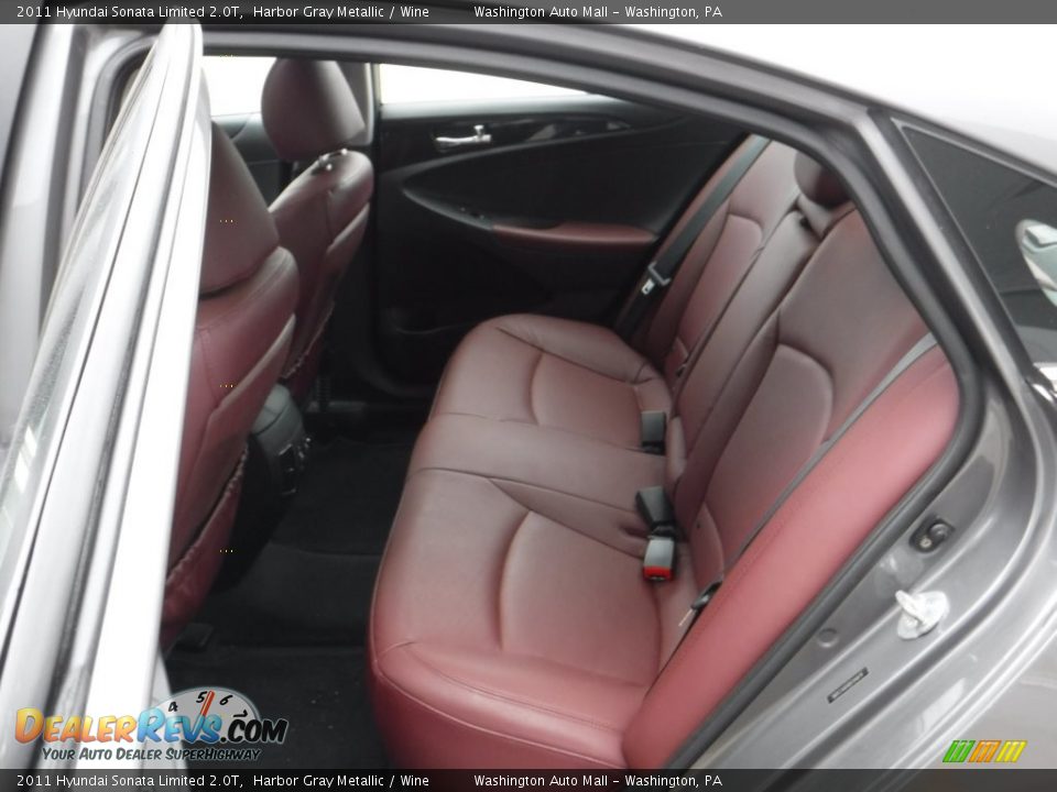 2011 Hyundai Sonata Limited 2.0T Harbor Gray Metallic / Wine Photo #21