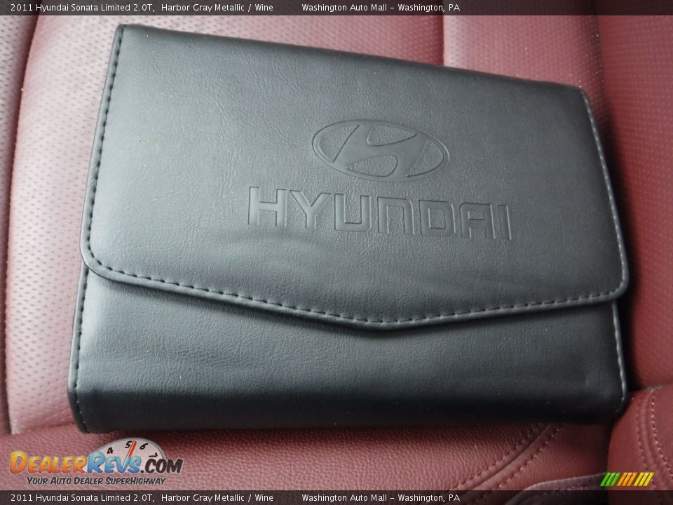 2011 Hyundai Sonata Limited 2.0T Harbor Gray Metallic / Wine Photo #22