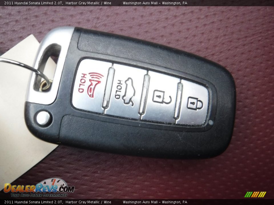 2011 Hyundai Sonata Limited 2.0T Harbor Gray Metallic / Wine Photo #23