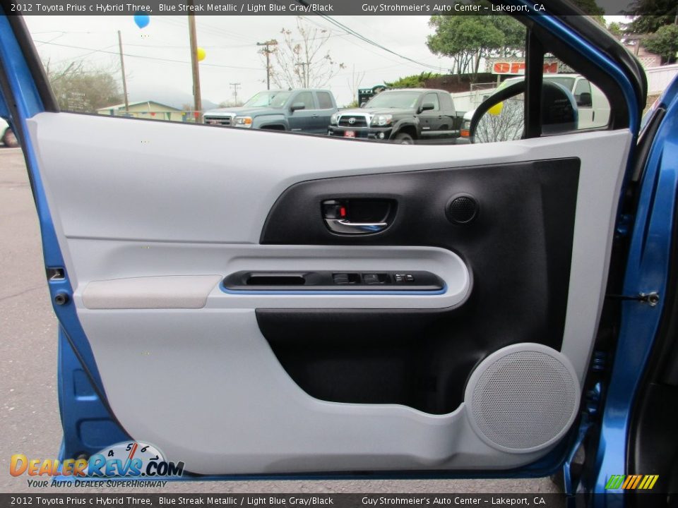 2012 Toyota Prius c Hybrid Three Blue Streak Metallic / Light Blue Gray/Black Photo #9