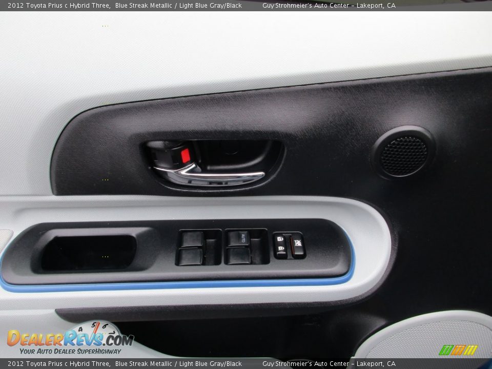 2012 Toyota Prius c Hybrid Three Blue Streak Metallic / Light Blue Gray/Black Photo #10