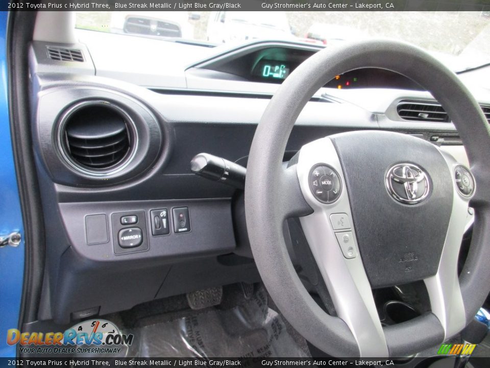 2012 Toyota Prius c Hybrid Three Blue Streak Metallic / Light Blue Gray/Black Photo #11