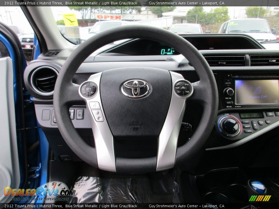 2012 Toyota Prius c Hybrid Three Blue Streak Metallic / Light Blue Gray/Black Photo #12