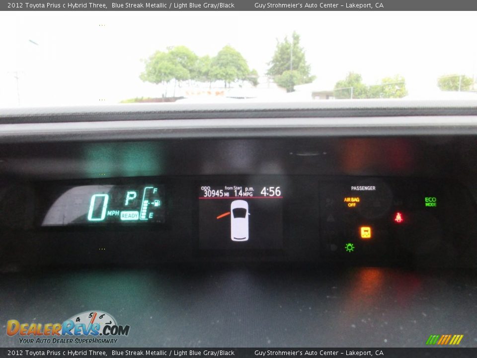 2012 Toyota Prius c Hybrid Three Blue Streak Metallic / Light Blue Gray/Black Photo #13