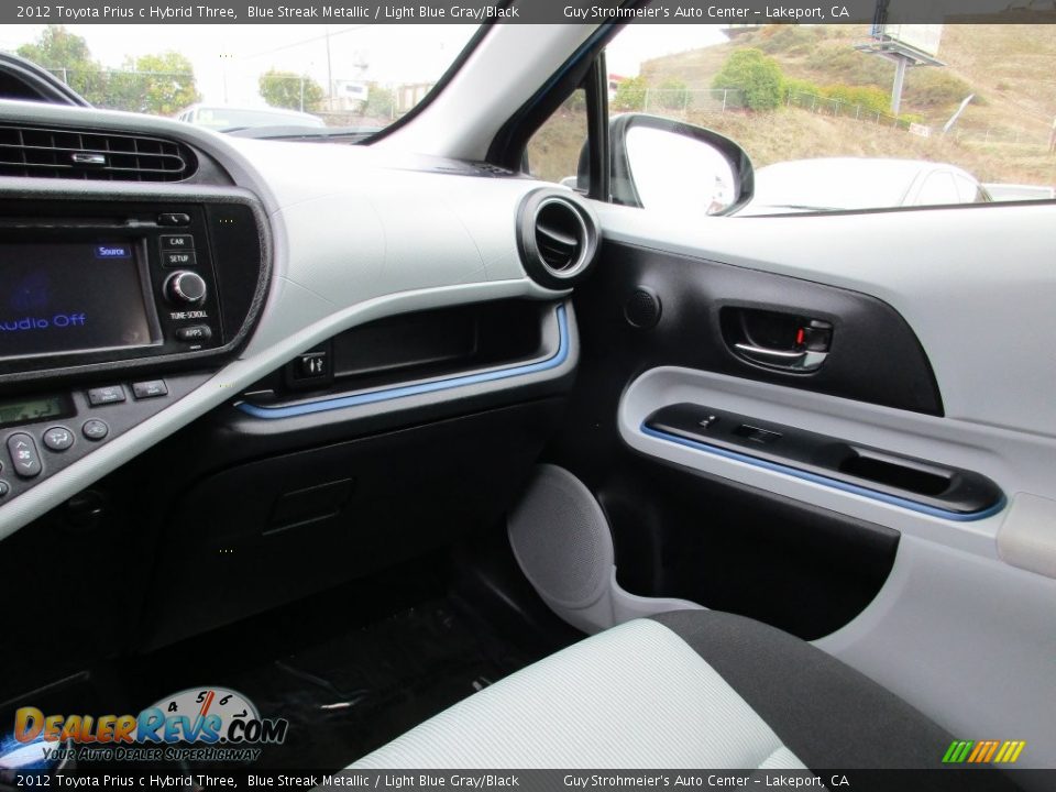 2012 Toyota Prius c Hybrid Three Blue Streak Metallic / Light Blue Gray/Black Photo #15