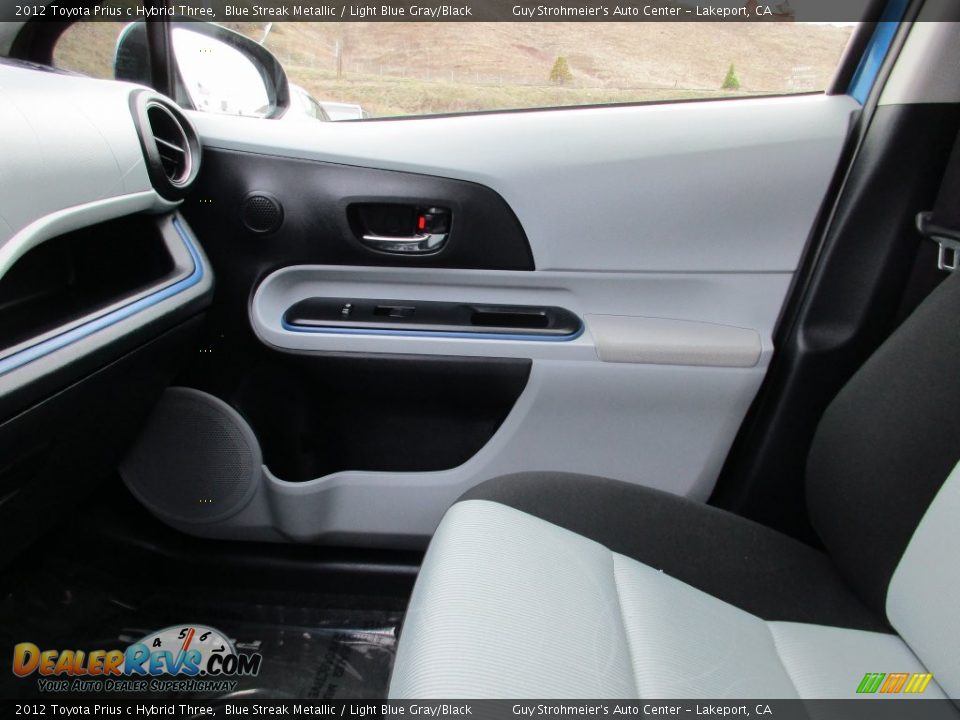 2012 Toyota Prius c Hybrid Three Blue Streak Metallic / Light Blue Gray/Black Photo #16