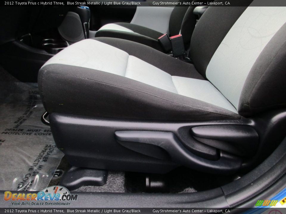 2012 Toyota Prius c Hybrid Three Blue Streak Metallic / Light Blue Gray/Black Photo #20