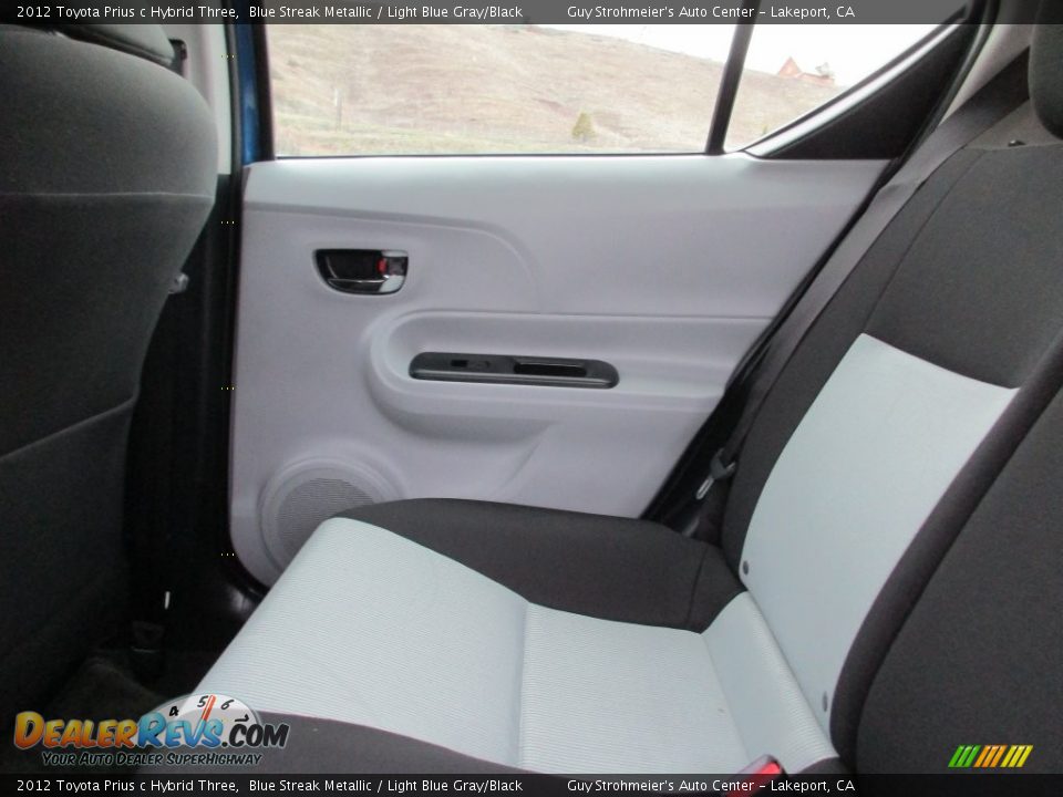 2012 Toyota Prius c Hybrid Three Blue Streak Metallic / Light Blue Gray/Black Photo #21