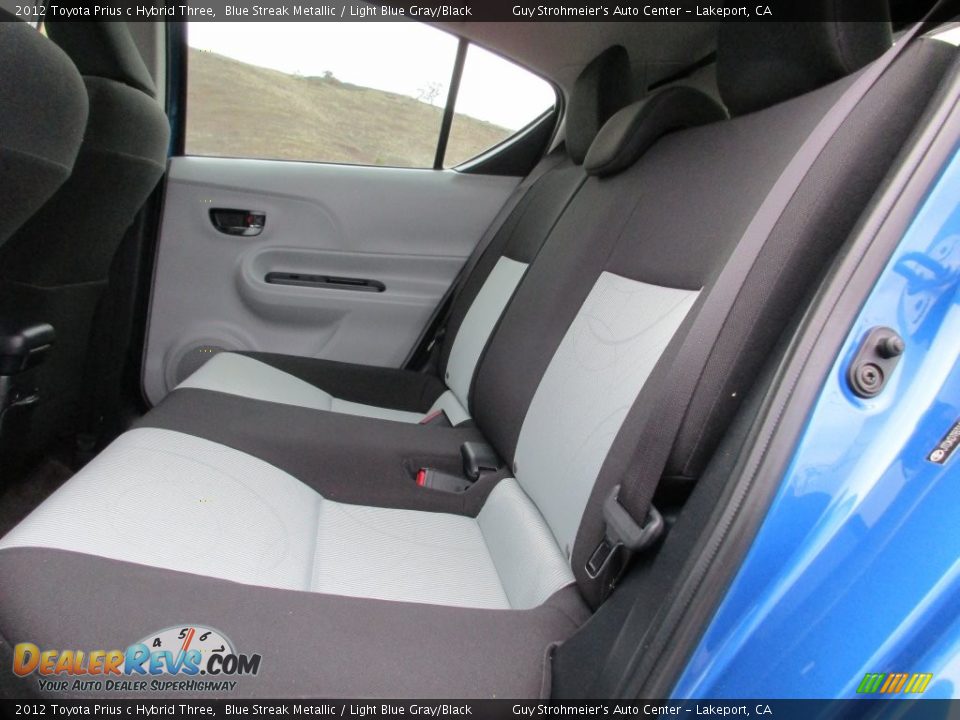 2012 Toyota Prius c Hybrid Three Blue Streak Metallic / Light Blue Gray/Black Photo #22