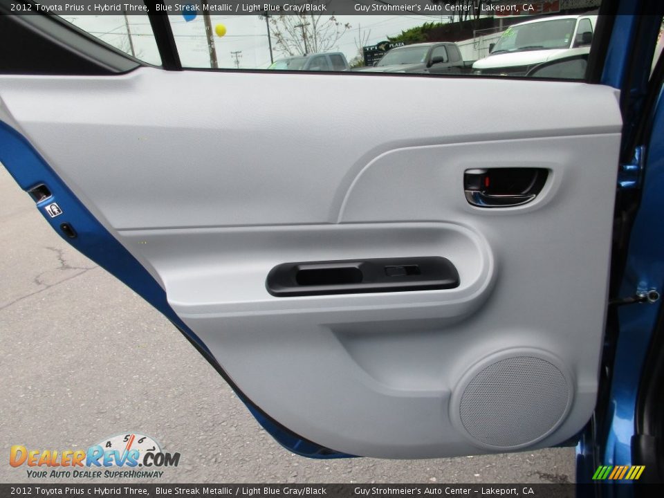 2012 Toyota Prius c Hybrid Three Blue Streak Metallic / Light Blue Gray/Black Photo #23