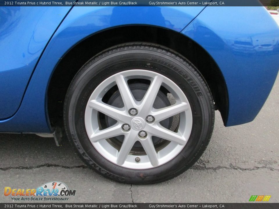 2012 Toyota Prius c Hybrid Three Blue Streak Metallic / Light Blue Gray/Black Photo #25