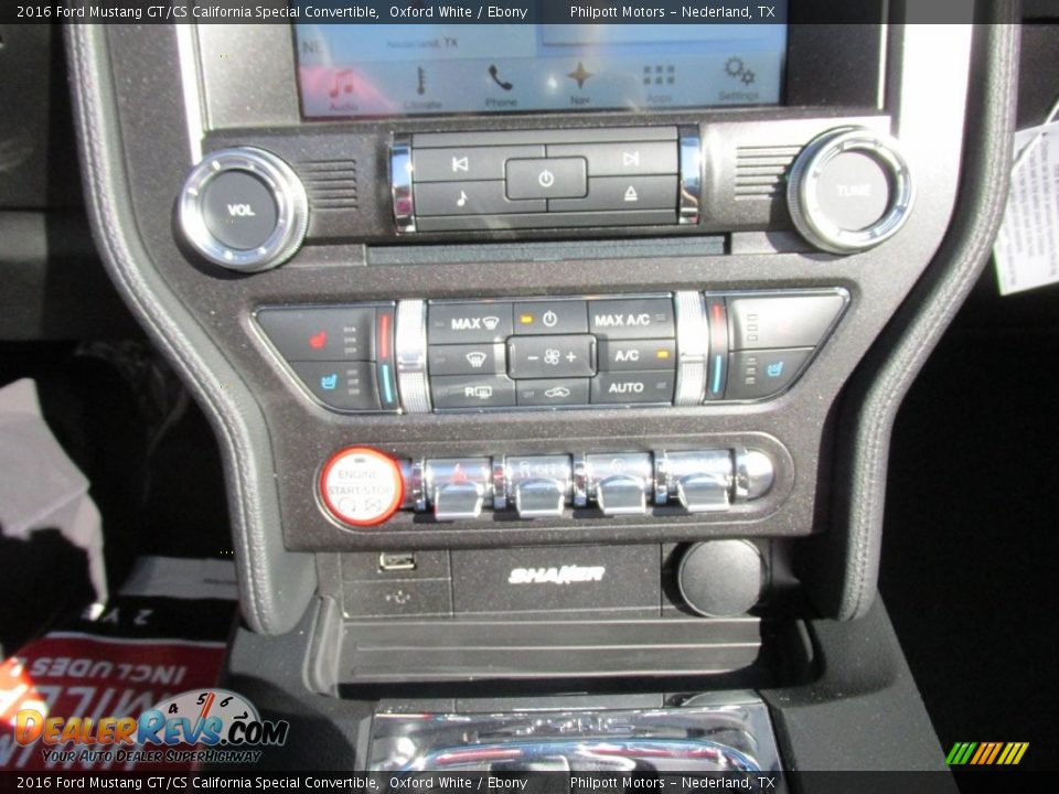 Controls of 2016 Ford Mustang GT/CS California Special Convertible Photo #25
