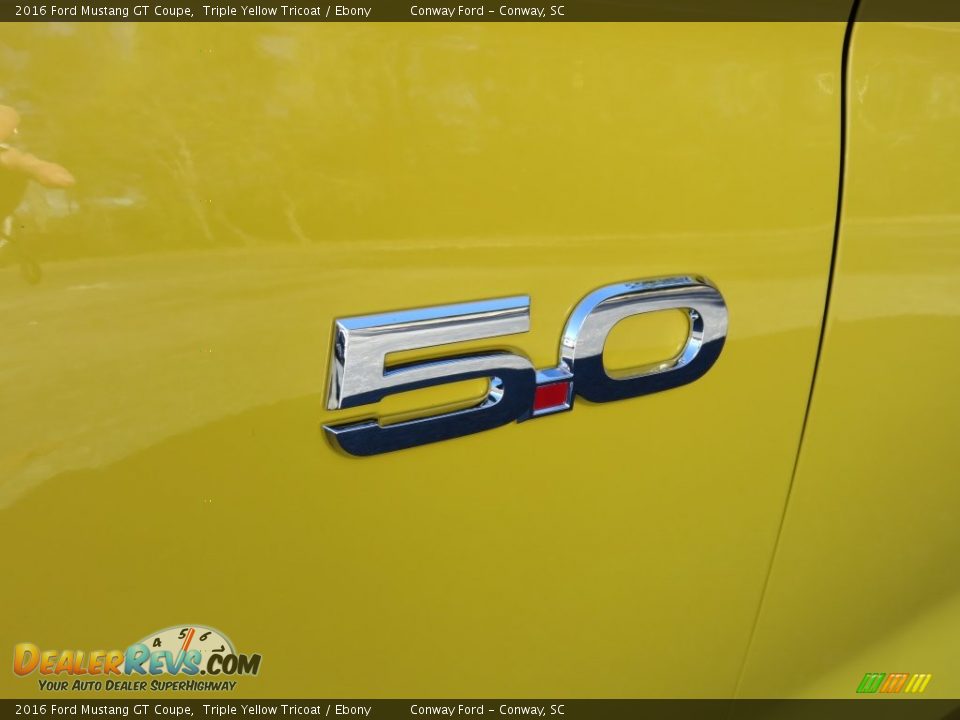2016 Ford Mustang GT Coupe Triple Yellow Tricoat / Ebony Photo #11