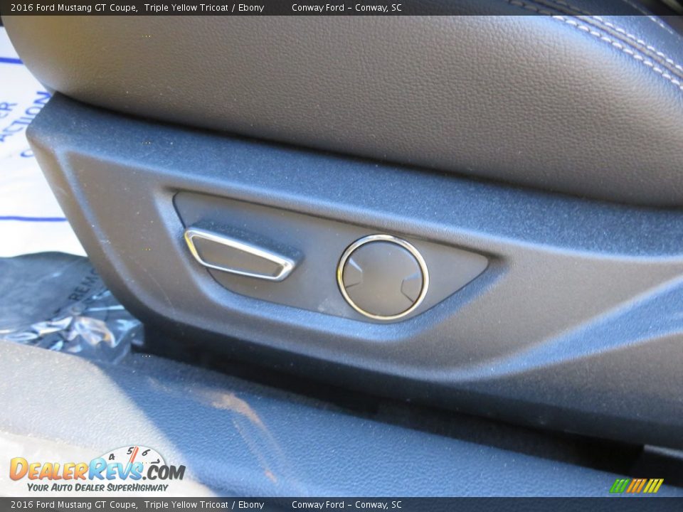 2016 Ford Mustang GT Coupe Triple Yellow Tricoat / Ebony Photo #14