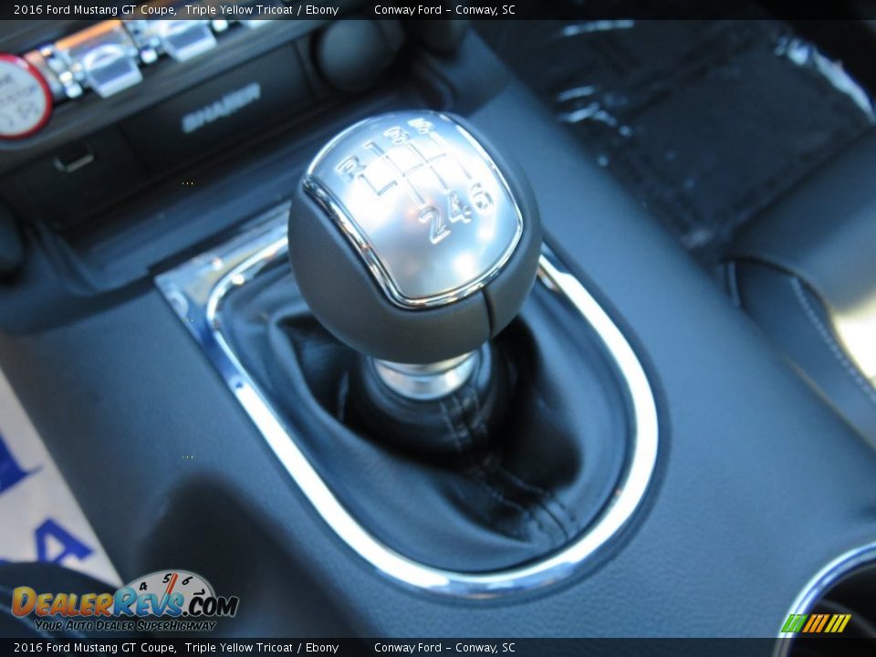 2016 Ford Mustang GT Coupe Triple Yellow Tricoat / Ebony Photo #20