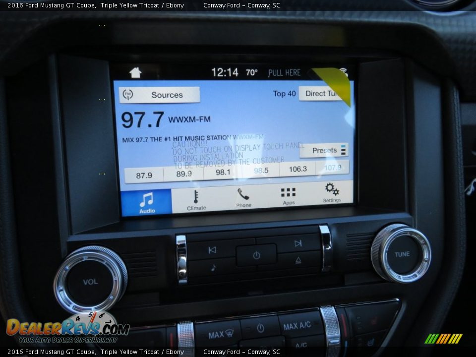 2016 Ford Mustang GT Coupe Triple Yellow Tricoat / Ebony Photo #22