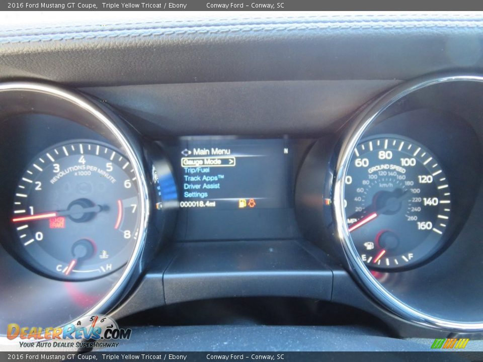 2016 Ford Mustang GT Coupe Triple Yellow Tricoat / Ebony Photo #26