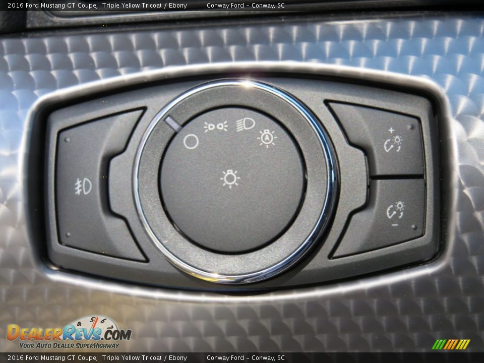 2016 Ford Mustang GT Coupe Triple Yellow Tricoat / Ebony Photo #27