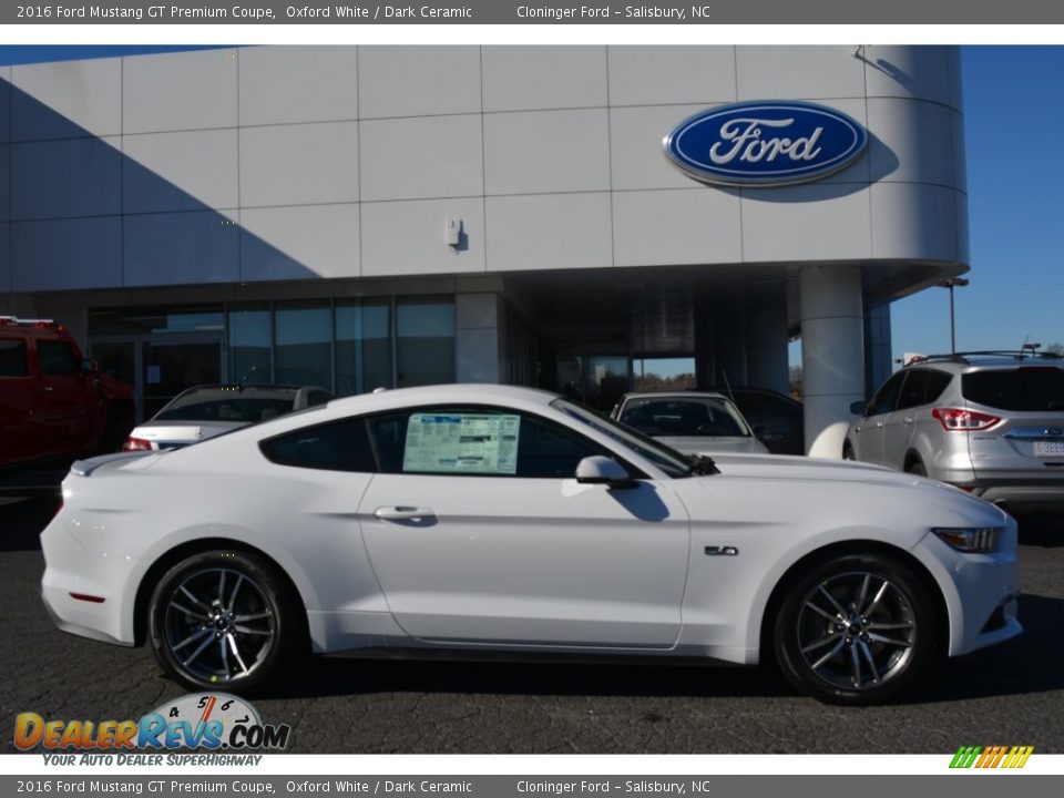 2016 Ford Mustang GT Premium Coupe Oxford White / Dark Ceramic Photo #2