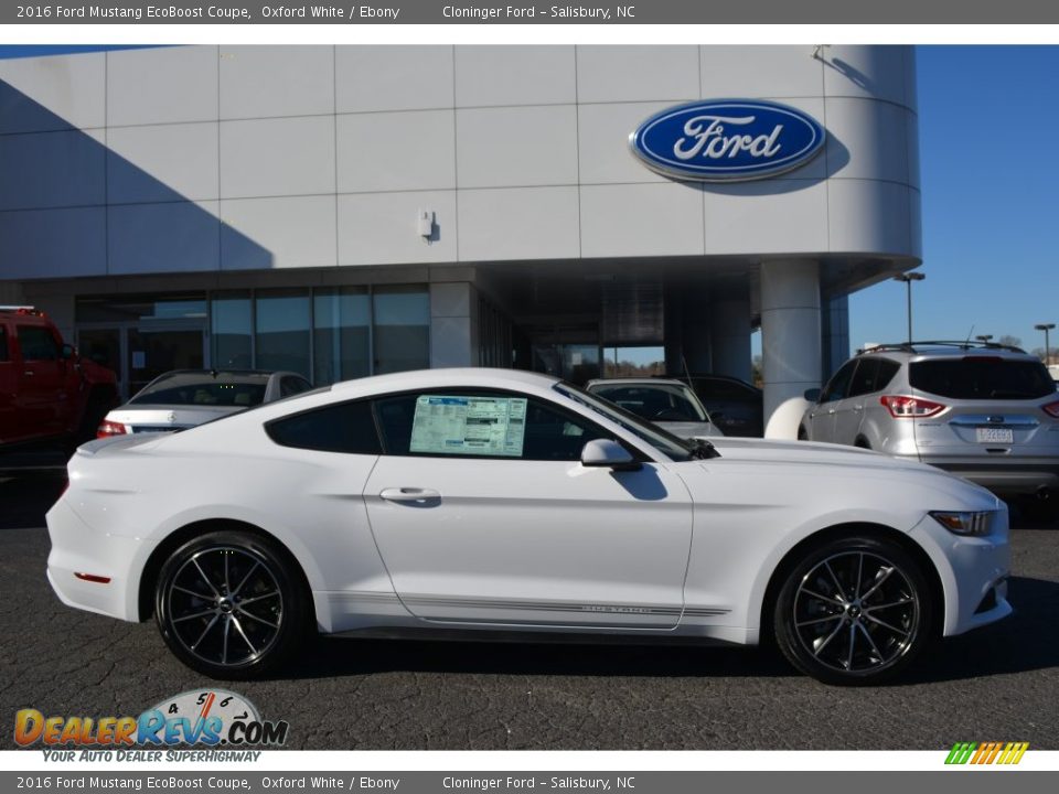2016 Ford Mustang EcoBoost Coupe Oxford White / Ebony Photo #2