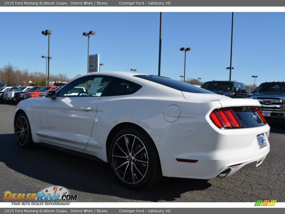 2016 Ford Mustang EcoBoost Coupe Oxford White / Ebony Photo #19