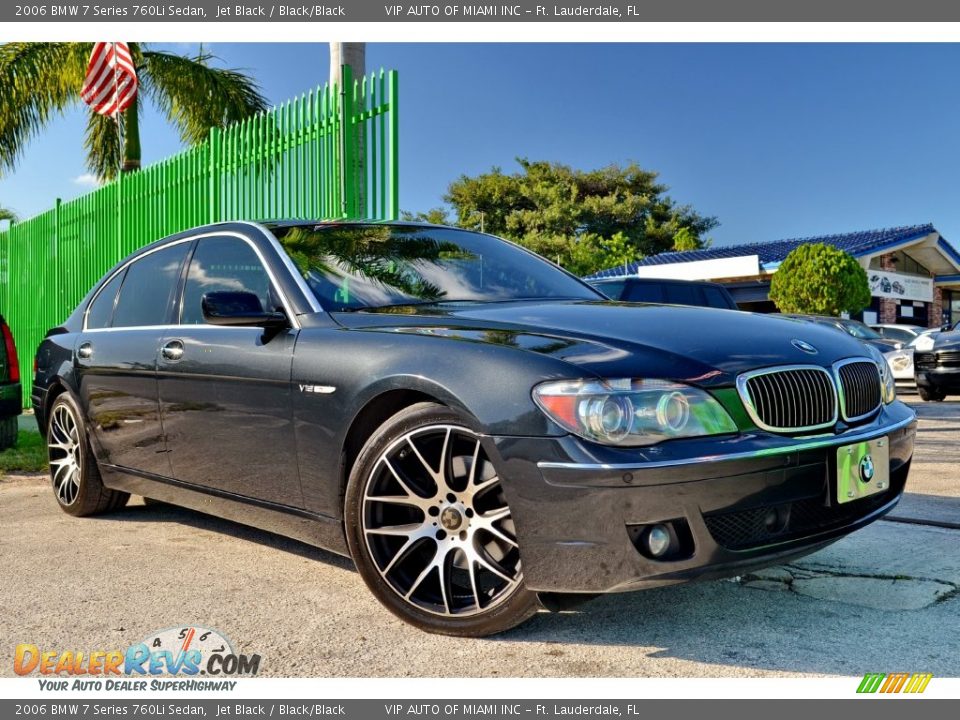 2006 BMW 7 Series 760Li Sedan Jet Black / Black/Black Photo #1