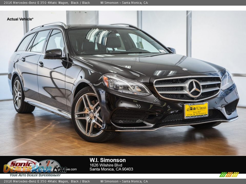 2016 Mercedes-Benz E 350 4Matic Wagon Black / Black Photo #1