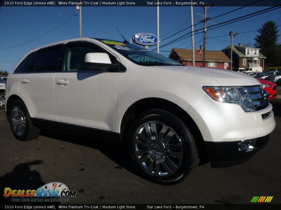 2010 Ford Edge Limited AWD White Platinum Tri-Coat / Medium Light Stone Photo #3