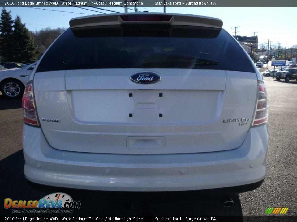 2010 Ford Edge Limited AWD White Platinum Tri-Coat / Medium Light Stone Photo #6