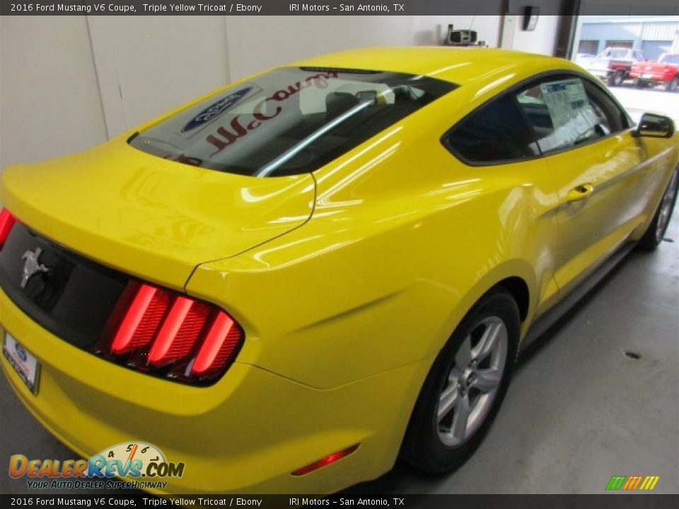 2016 Ford Mustang V6 Coupe Triple Yellow Tricoat / Ebony Photo #7