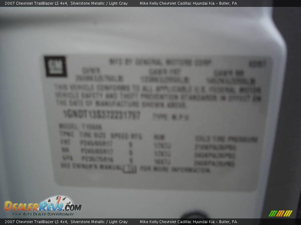 2007 Chevrolet TrailBlazer LS 4x4 Silverstone Metallic / Light Gray Photo #10