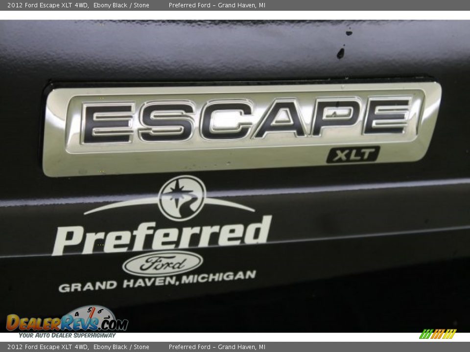 2012 Ford Escape XLT 4WD Ebony Black / Stone Photo #7