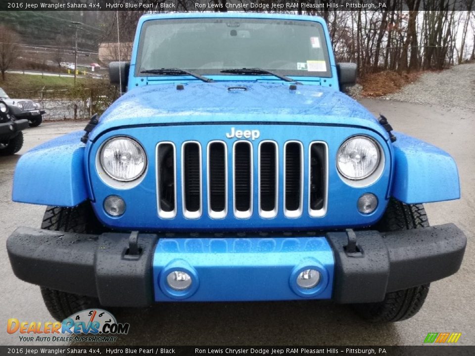 2016 Jeep Wrangler Sahara 4x4 Hydro Blue Pearl / Black Photo #9