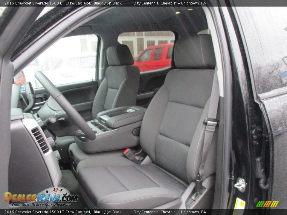 Jet Black Interior - 2016 Chevrolet Silverado 1500 LT Crew Cab 4x4 Photo #12