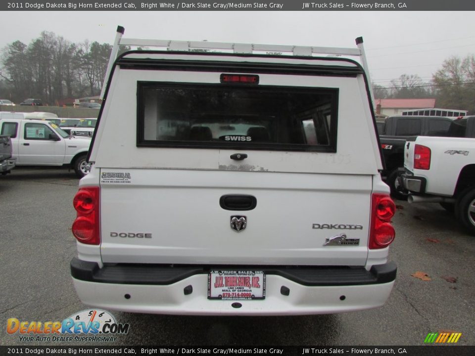2011 Dodge Dakota Big Horn Extended Cab Bright White / Dark Slate Gray/Medium Slate Gray Photo #8