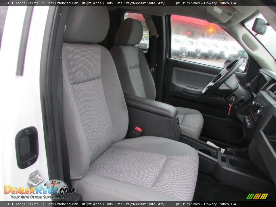 2011 Dodge Dakota Big Horn Extended Cab Bright White / Dark Slate Gray/Medium Slate Gray Photo #23