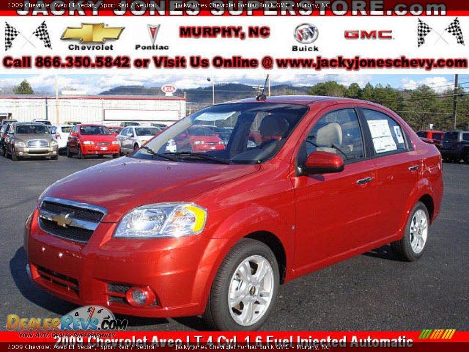 2009 Chevrolet Aveo LT Sedan Sport Red / Neutral Photo #1