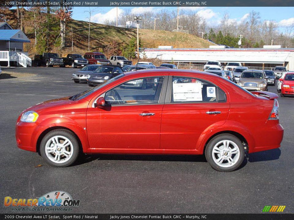 2009 Chevrolet Aveo LT Sedan Sport Red / Neutral Photo #2