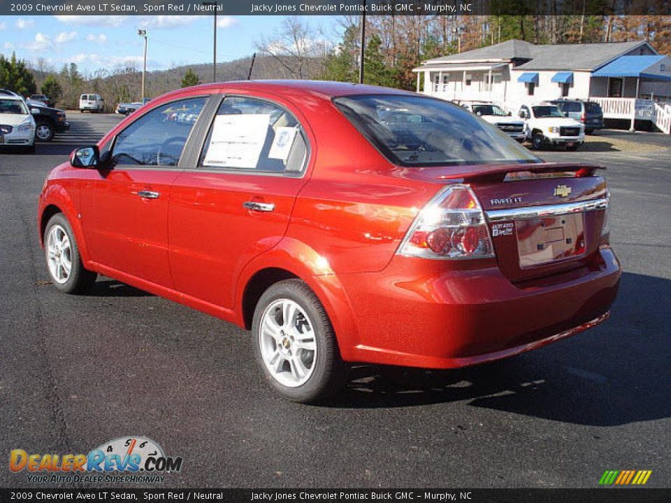 2009 Chevrolet Aveo LT Sedan Sport Red / Neutral Photo #3