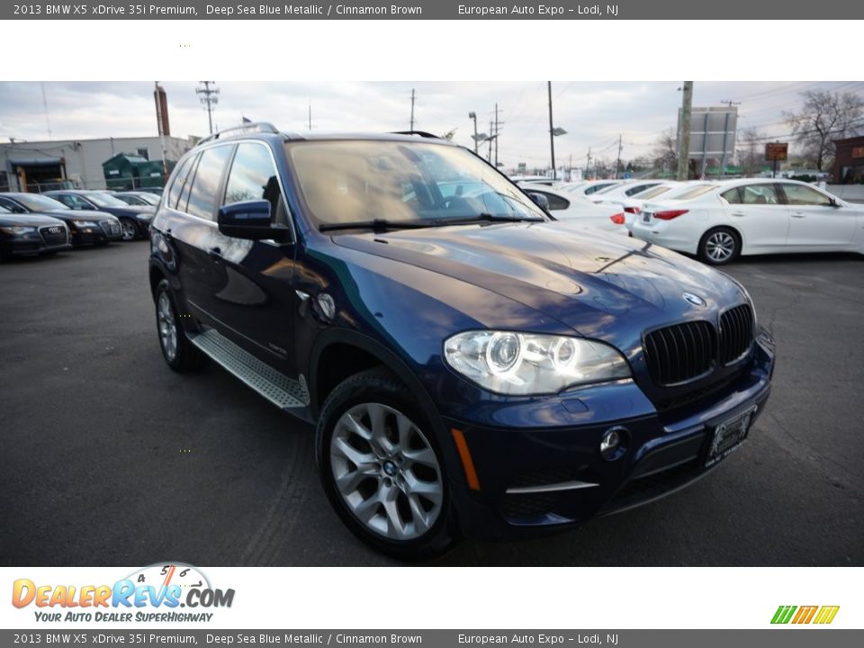 2013 BMW X5 xDrive 35i Premium Deep Sea Blue Metallic / Cinnamon Brown Photo #2