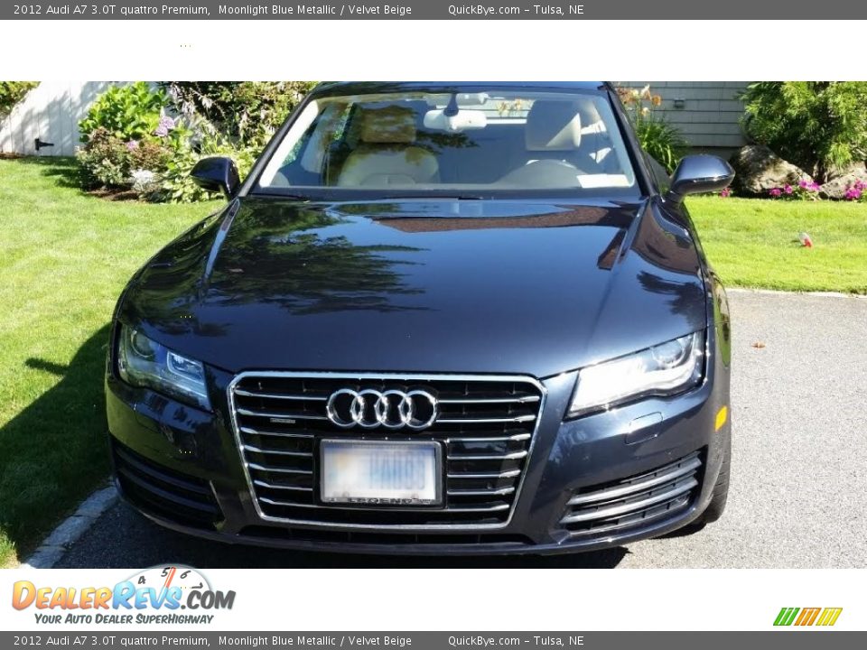 2012 Audi A7 3.0T quattro Premium Moonlight Blue Metallic / Velvet Beige Photo #1